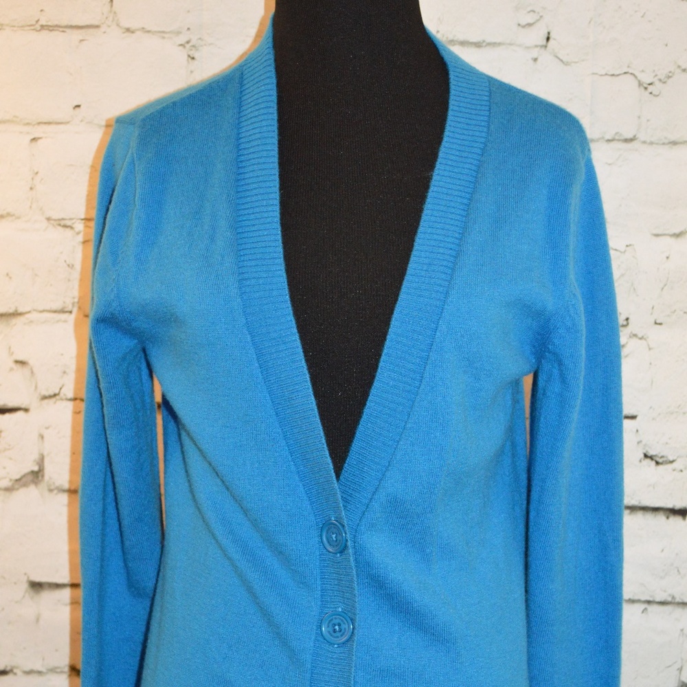 Under Armour Blue Wool Blend Cardigan Medium